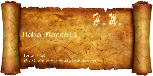 Haba Marcell névjegykártya